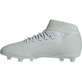 Las botas de fútbol adidas Nemeziz 18.3 Fg Jr DB2353 blanco blanco 2
