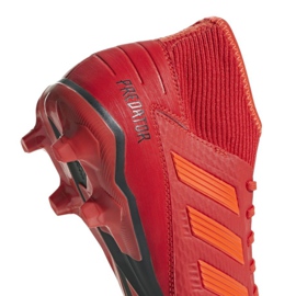 Botas de fútbol adidas Predator 19.3 Fg M BB9334 rojo multicolor 8