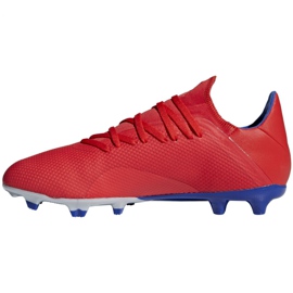 Botas de fútbol adidas X 18.3 Fg M BB9367 multicolor rojo 2