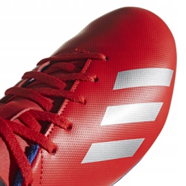 Botas de fútbol adidas X 18.4 FxG Jr BB9379 multicolor naranjas y tintos 3