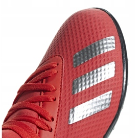 Botas de fútbol adidas X 18.3 Tf Jr BB9403 multicolor rojo 3