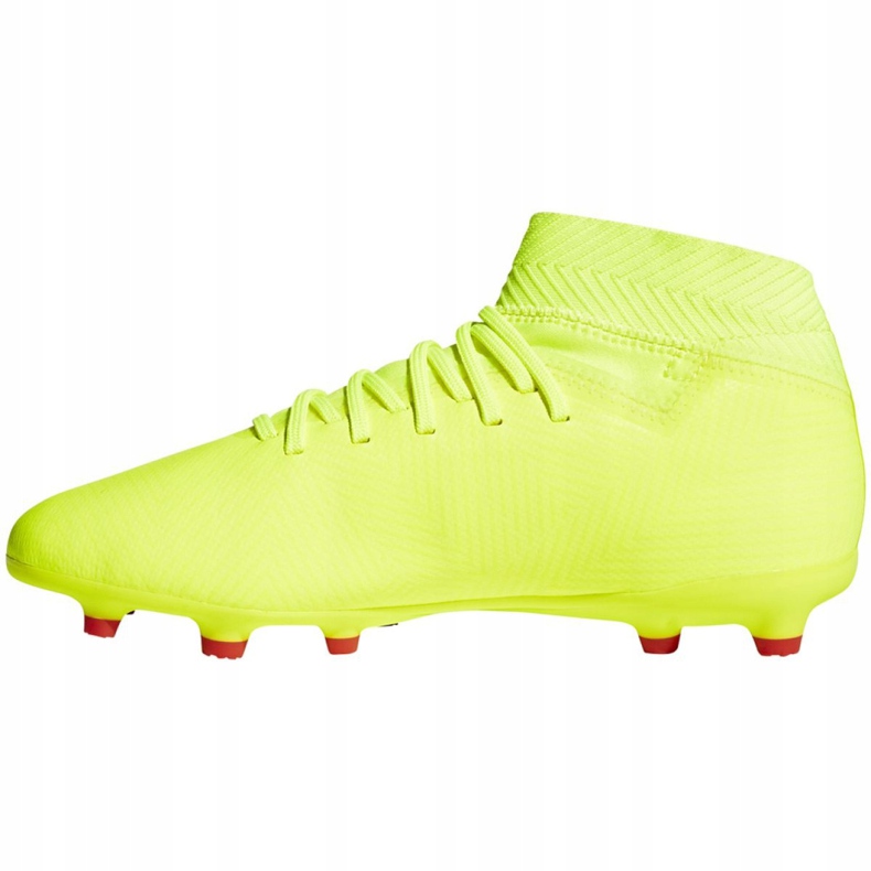 Las botas de fútbol adidas Nemeziz 18.3 Fg Jr CM8505 amarillo amarillo 2