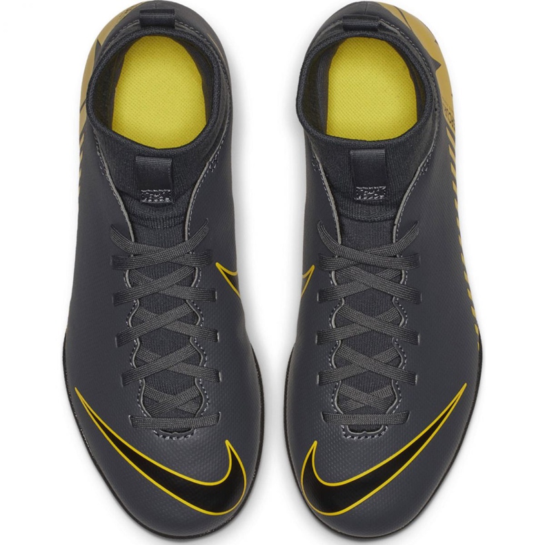 Zapatos de interior Nike Mercurial Superfly X 6 Club Ic Jr AH7346-070 negro gris 2 Zapatos de interior Nike Mercurial Superfly X 6 Club Ic Jr AH7346-070 negro gris 2
