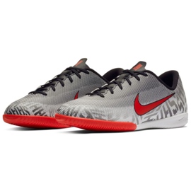 Zapatos de interior Nike Mercurial Vapor 12 Academy Neymar Ic Jr AO9474-170 gris gris 3
