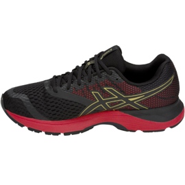 Zapatillas de running Asics Gel-Pulse 10 M 1011A604-001 negro rojo amarillo 2