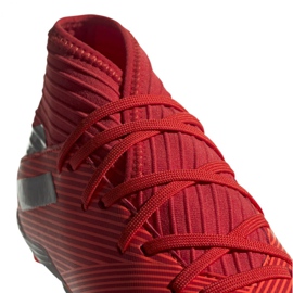 Botas de fútbol adidas Nemeziz 19.3 Fg Jr F99951 rojo rojo 3