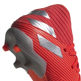 Botas de fútbol adidas Nemeziz 19.3 Fg Jr F99951 rojo rojo 4