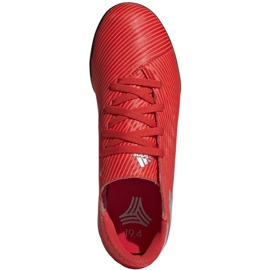 Botas de fútbol adidas Nemeziz 19.4 Tf Jr F99935 rojo naranjas y tintos 1