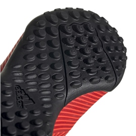 Botas de fútbol adidas Nemeziz 19.4 Tf Jr F99935 rojo naranjas y tintos 5