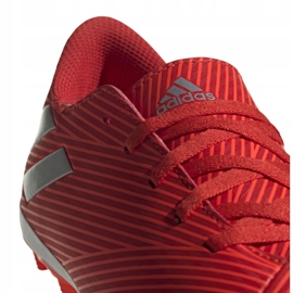 Botas de fútbol adidas Nemeziz 19.4 FxG Jr F99948 rojo rojo 4
