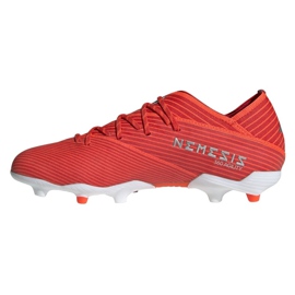 Las botas de fútbol adidas Nemeziz 19.1 Fg Jr F99955 rojo rojo 1