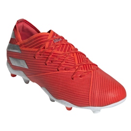 Las botas de fútbol adidas Nemeziz 19.1 Fg Jr F99955 rojo rojo 3