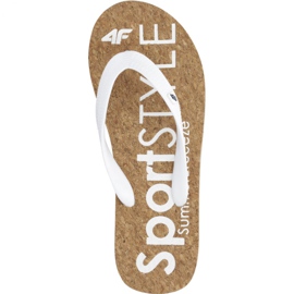 Pantuflas 4f W H4L19-KLD002 10S blanco marrón 1 Pantuflas 4f W H4L19-KLD002 10S blanco marrón 1