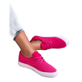 SHELOVET Zapatillas rosadas de textil rosado 3