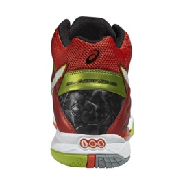 Zapatillas de voleibol Asics Gel-Cyber ​​Sensei 6 Mt M B503Y-2101 multicolor rojo 2