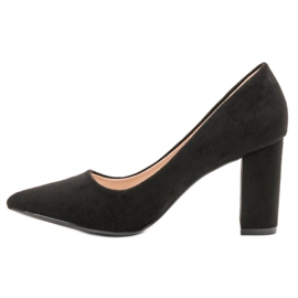 Diamantique Zapatos de tacón de ante negros 6