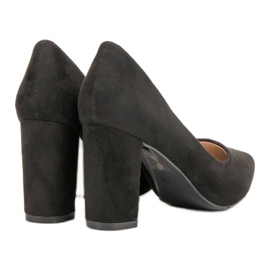 Diamantique Zapatos de tacón de ante negros 1