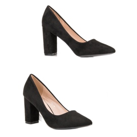 Diamantique Zapatos de tacón de ante negros 2