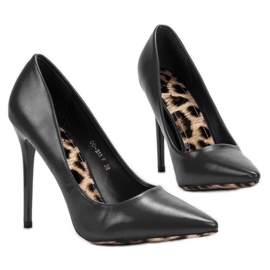 SHELOVET Tacones altos sexy negro 3