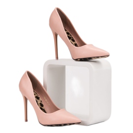 SHELOVET Tacones altos sexy rosado 3