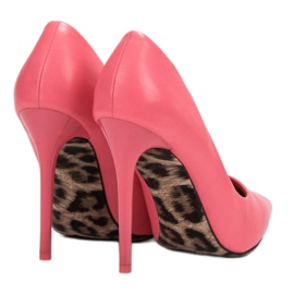SHELOVET Tacones altos sexy rosado 3