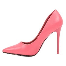 SHELOVET Tacones altos sexy rosado 4