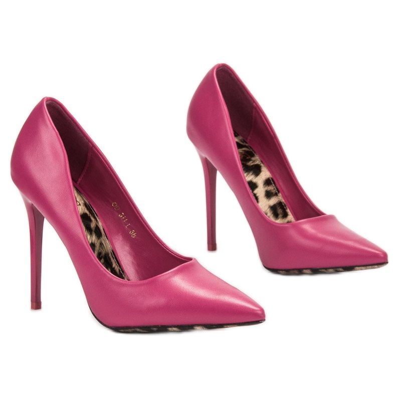 SHELOVET Tacones altos sexy rosado 1