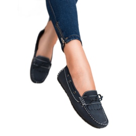 SHELOVET Mocasines con lazo azul 4