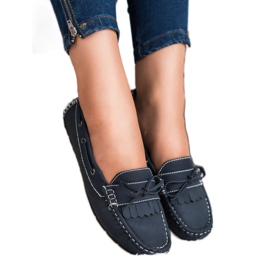 SHELOVET Mocasines con lazo azul 3