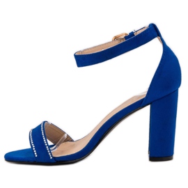 Abloom Sandalias con cristales azul 5