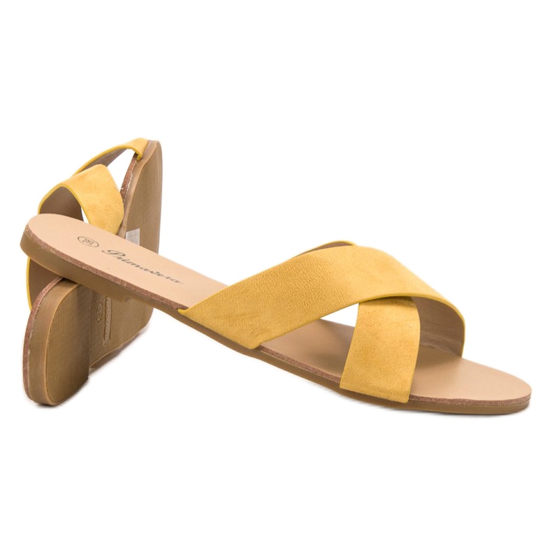 Primavera Zapatillas planas cómodas amarillo 2