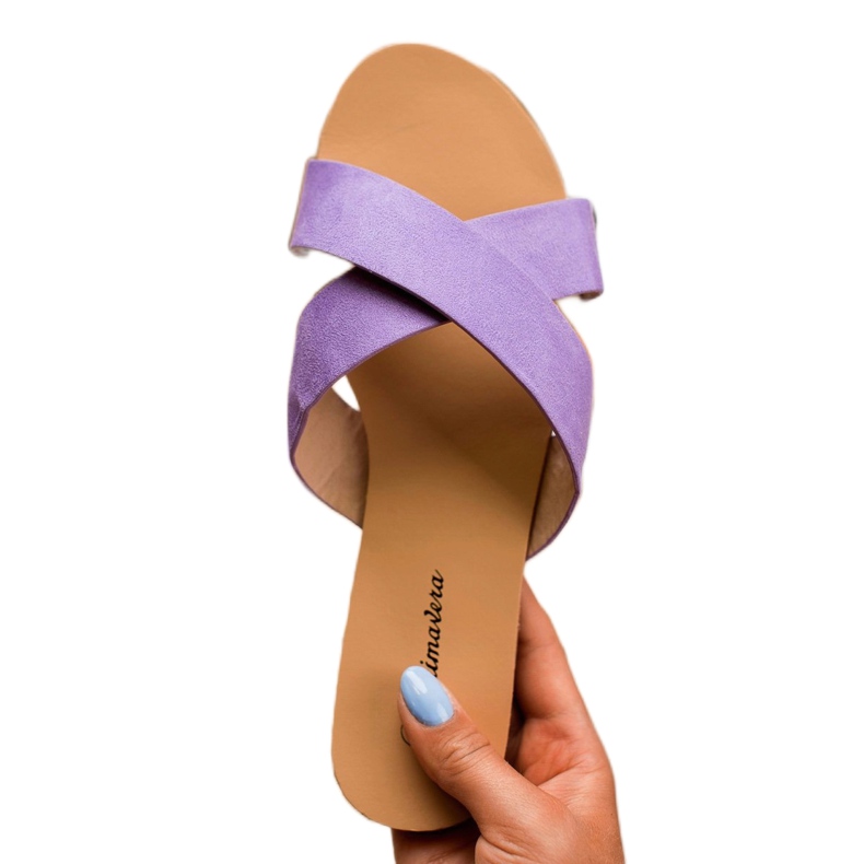 Primavera Zapatillas planas cómodas púrpura 1
