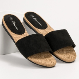 Primavera Zapatillas de gamuza negro 4