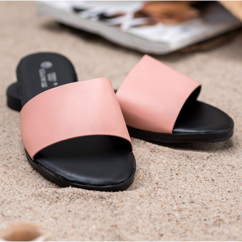 Clowse Pantuflas clásicas en polvo rosado 1