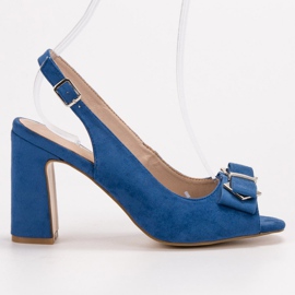 SHELOVET Sandalias en una barra azul 6