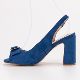 SHELOVET Sandalias en una barra azul 1 SHELOVET Sandalias en una barra azul 1