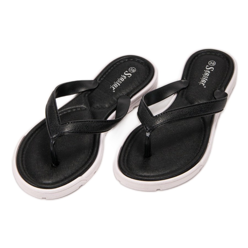 Seastar Chanclas de goma negro 1