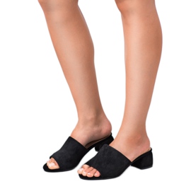 Zapatillas de ante en el poste VINCEZA negro 1