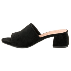 Zapatillas de ante en el poste VINCEZA negro 3