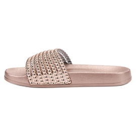 Bello Star Pantuflas de goma para mujer rosa 1