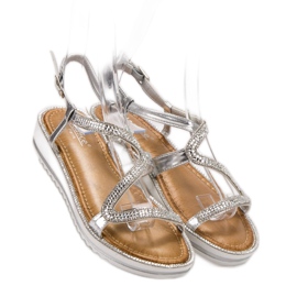 SHELOVET Sandalias en la plataforma gris 3