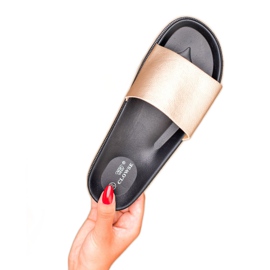 Clowse Pantuflas doradas para mujer dorado 2