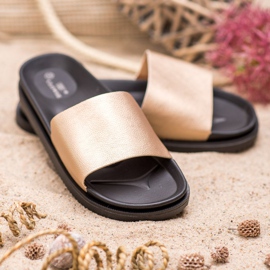 Clowse Pantuflas doradas para mujer dorado 5