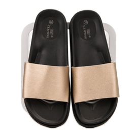 Clowse Pantuflas doradas para mujer dorado 3