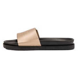Clowse Pantuflas doradas para mujer dorado 4