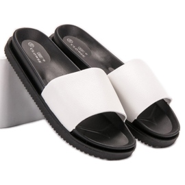 Clowse Pantuflas blancas de mujer blanco 1 Clowse Pantuflas blancas de mujer blanco 1