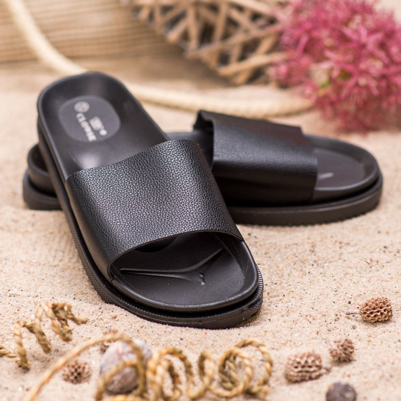 Clowse Pantuflas negras para mujer negro 2 Clowse Pantuflas negras para mujer negro 2