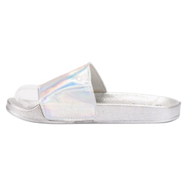 Small Swan Zapatillas de plata de moda gris 1