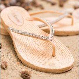 Seastar Chanclas Con Circonita Cúbica marrón 1