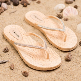 Seastar Chanclas Con Circonita Cúbica marrón 2
